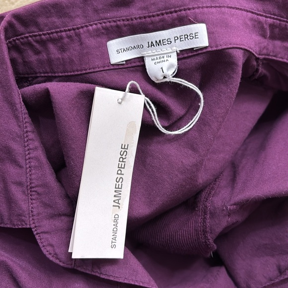 NWT James Perse Three-Quarter Sleeve Button-Up Shirt Small - Picture 11 of 13